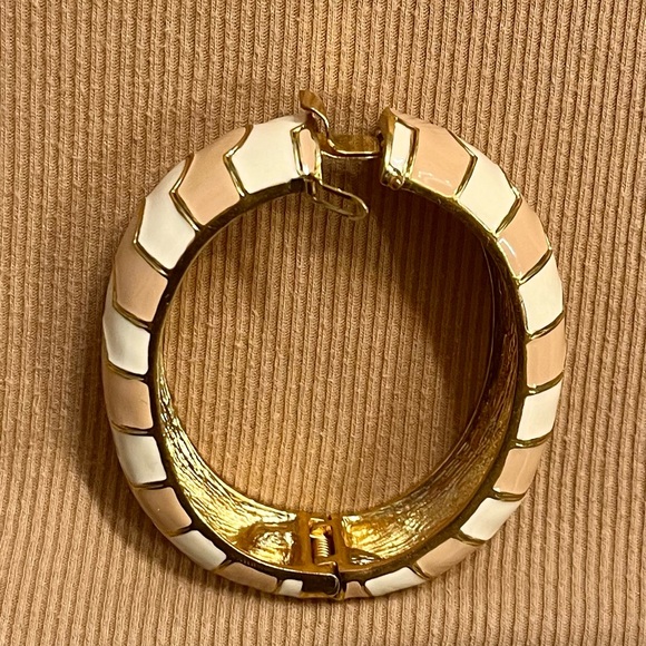 J Crew Bangle Beige & White - Picture 5 of 6
